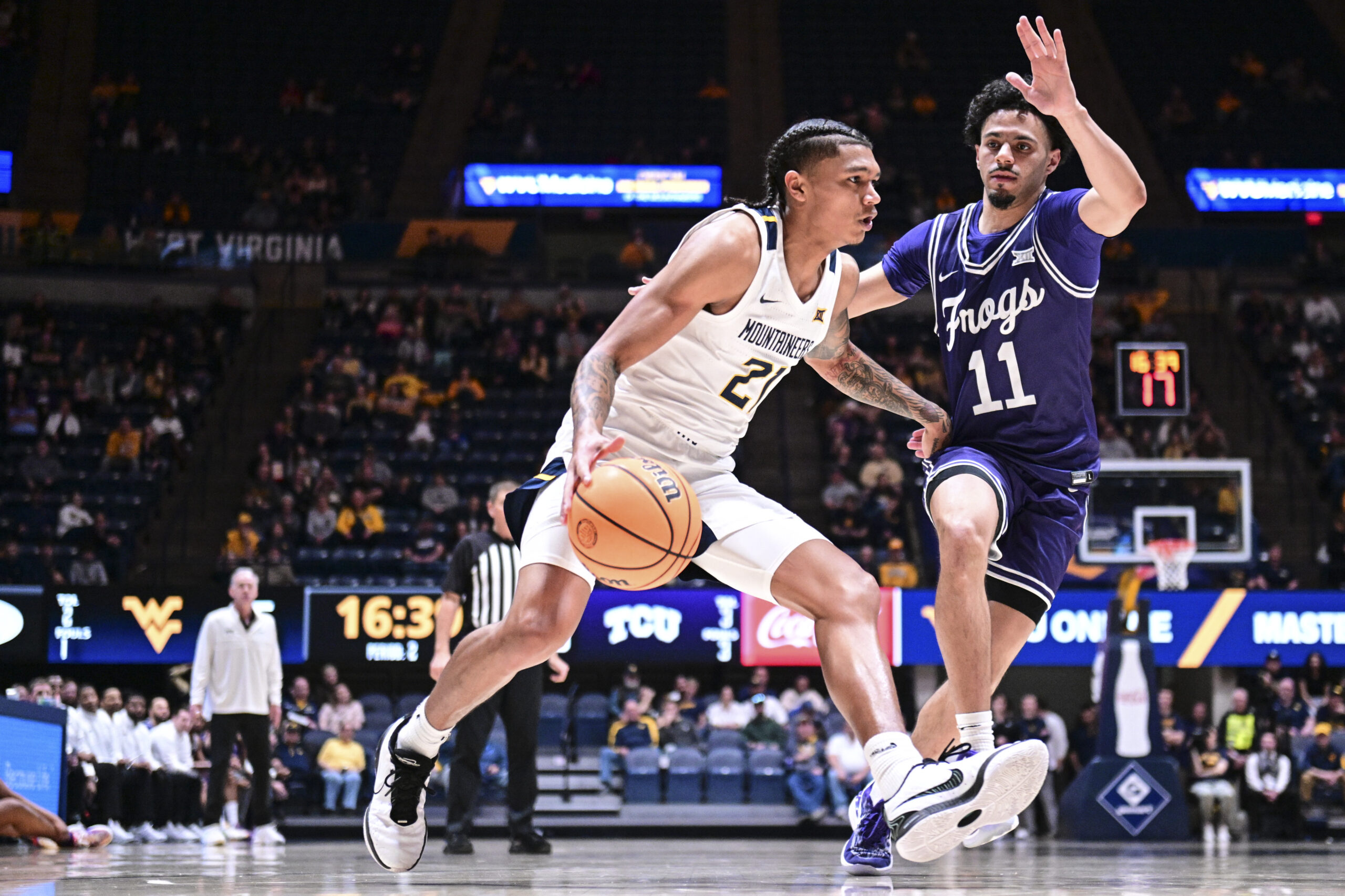 Jesse Edwards has historic final game inside WVU Coliseum in loss against TCU